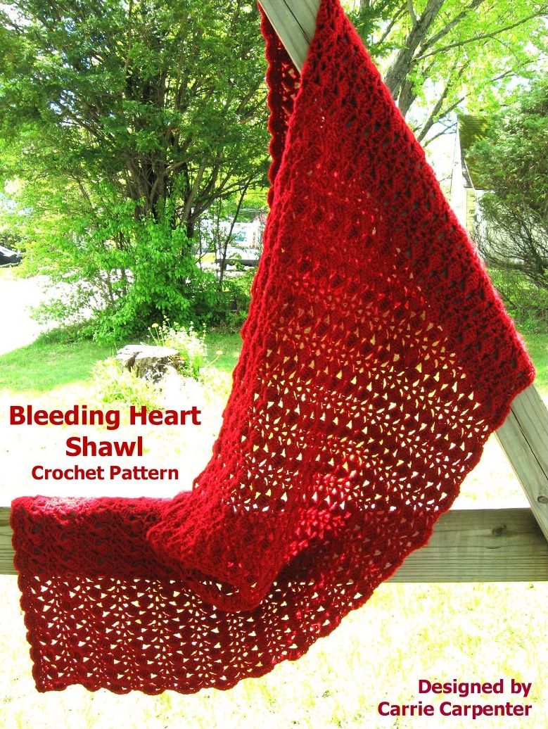 Bleeding Heart Wrap Crochet Pattern