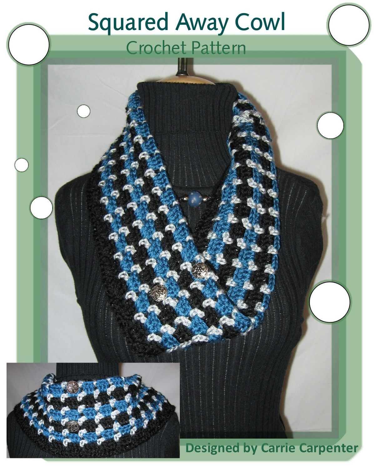 Squared Away Cowl Crochet Pattern