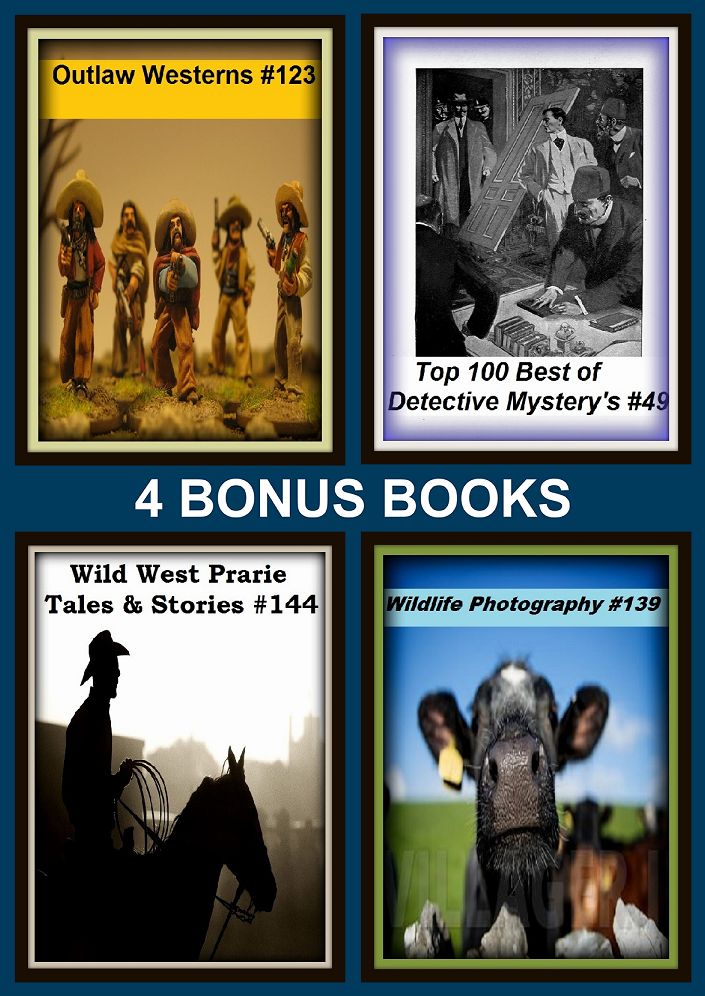 Detective: Wildlife Photography #139, Outlaw Westerns #123, Top 100 Best of Detective Mystery's #49, Wild West Prarie Tales & Stories #144