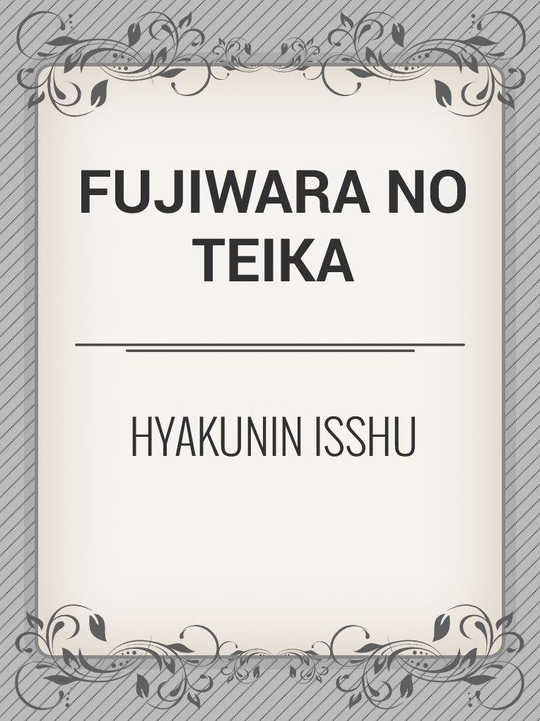 Hyakunin Isshu