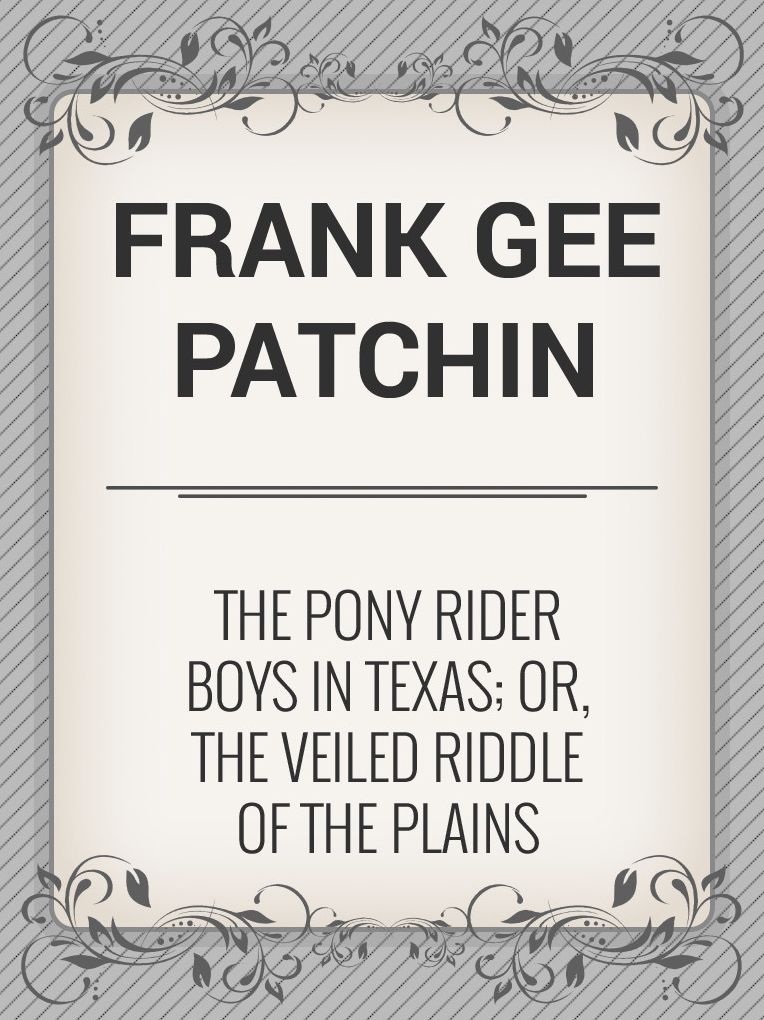 The Pony Rider Boys in Texas; Or, The Veiled Riddle of the Plains