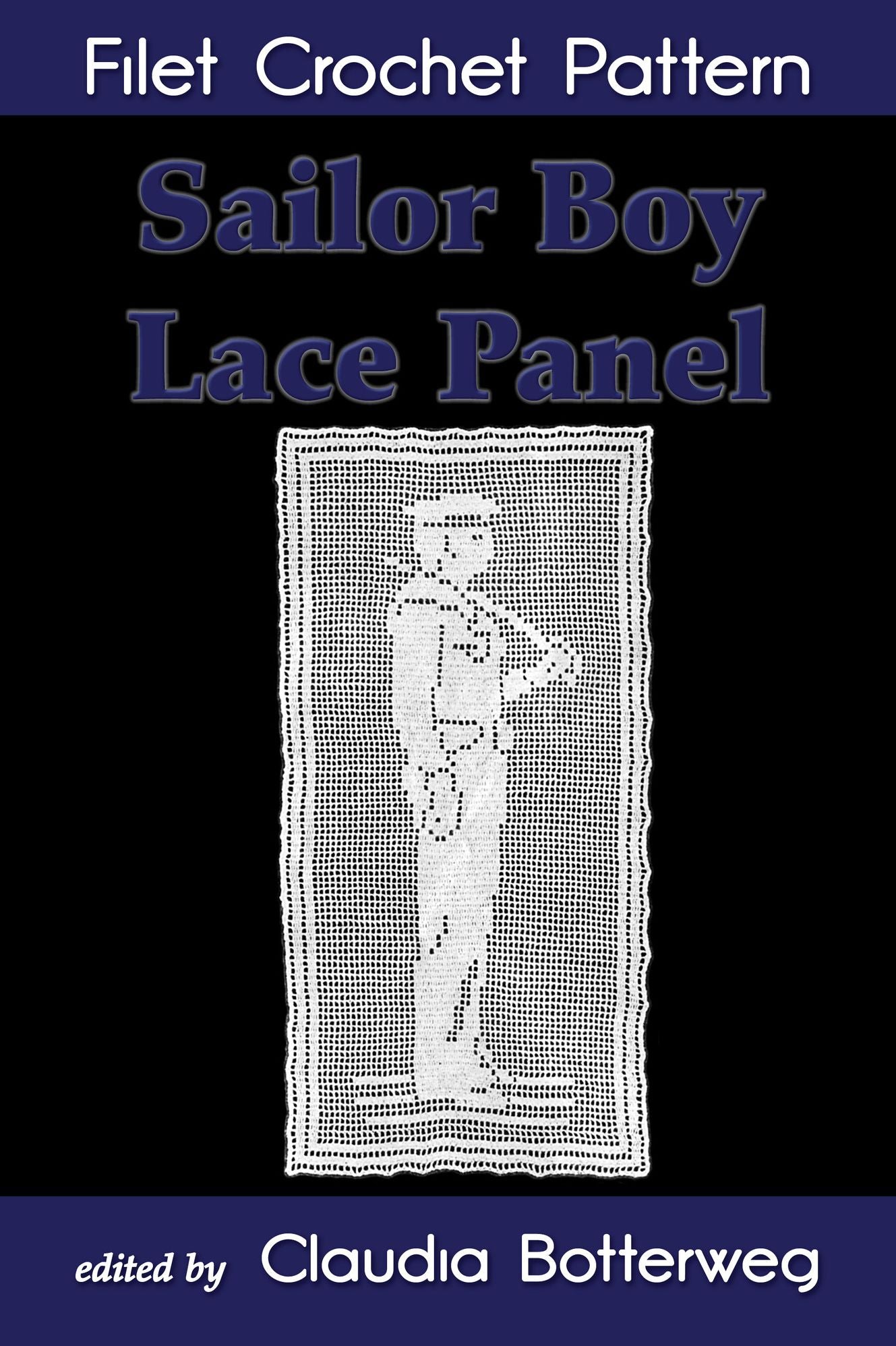 Sailor Boy Lace Panel Filet Crochet Pattern