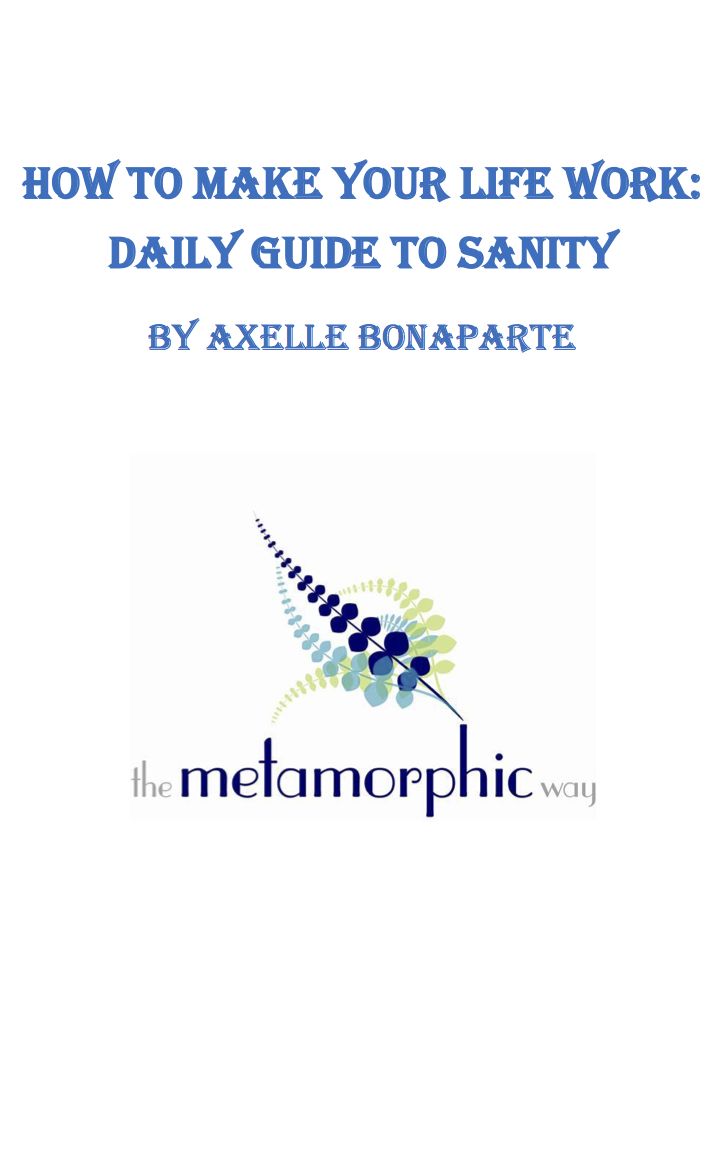 How to make your life work: daily guide to sanity