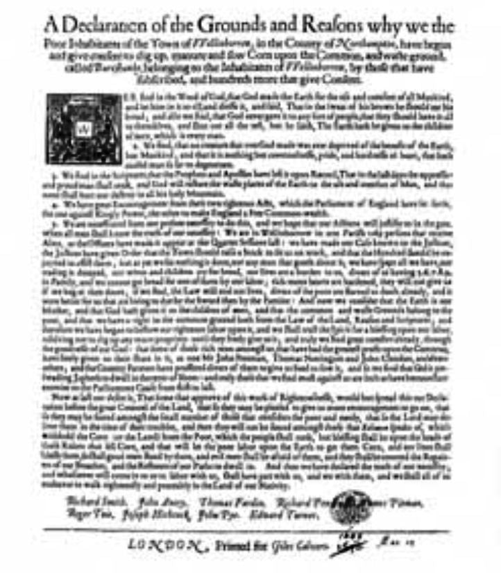 A Declaration by the Poor Inhabitants of the Town of Wellingborrow