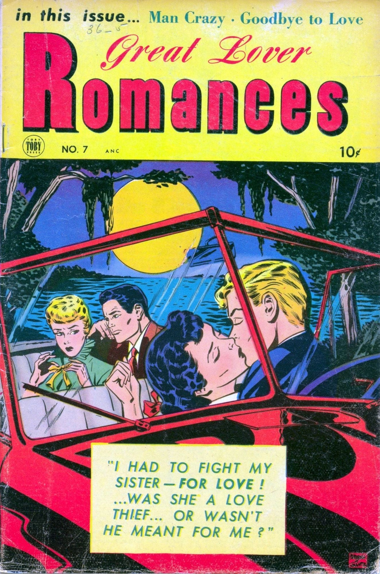 Great Lover Romances Number 7 Love Comic Book