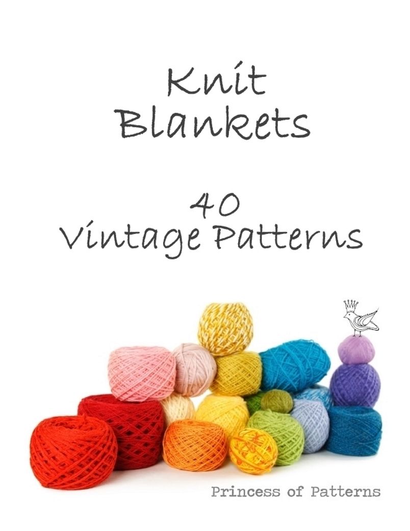 KNIT BLANKETS 40 VINTAGE PATTERNS