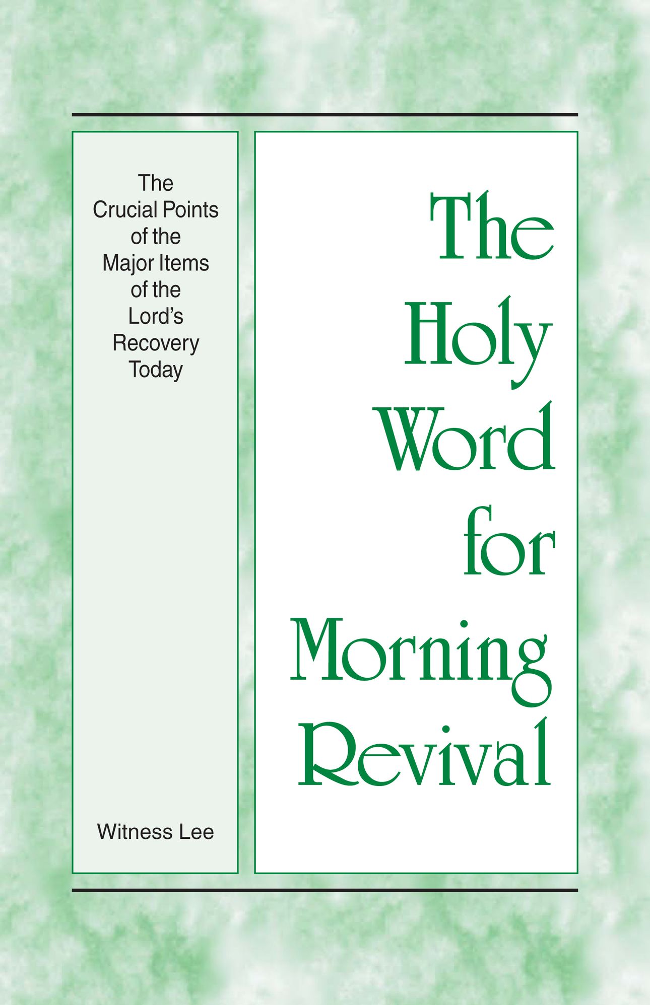 The Holy Word for Morning Revival - The Crucial Points of the Major Items of the Lords Recovery Today