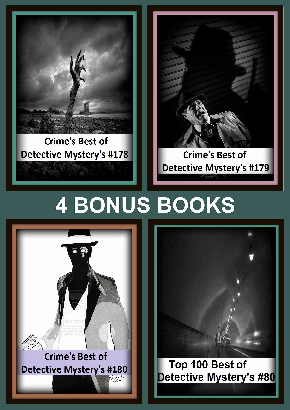 Detective: Four bonus books in one Bundle Crime's Best of Detective Mystery's #178, Crime's Best of Detective Mystery's #179, Top 100 Best of Detective Mystery's #80, Crime's Best of Detective Mystery's #180