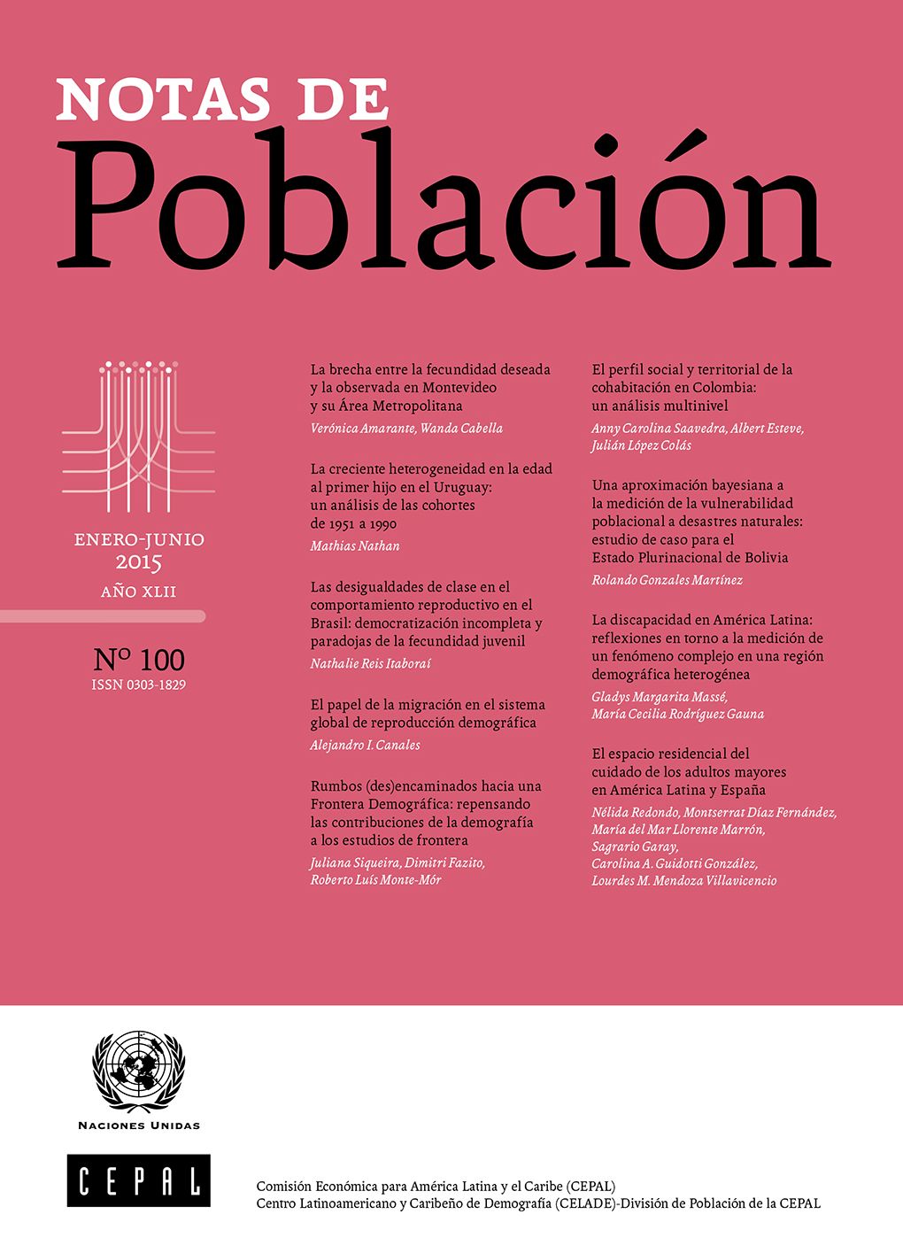 Notas de Poblacion Vol. 42 N 100
