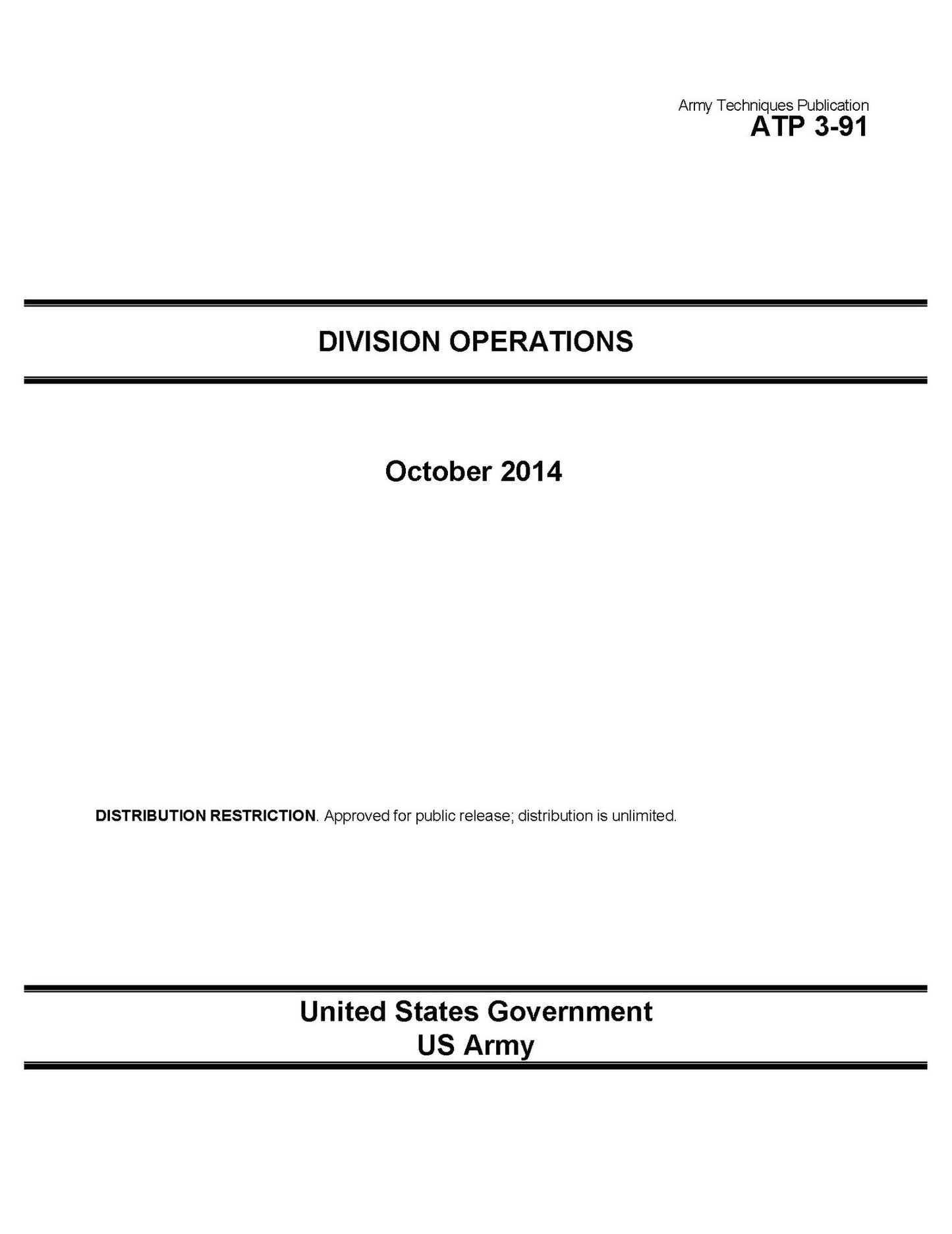 Army Techniques Publication ATP 3-91 Division Operations October 2014