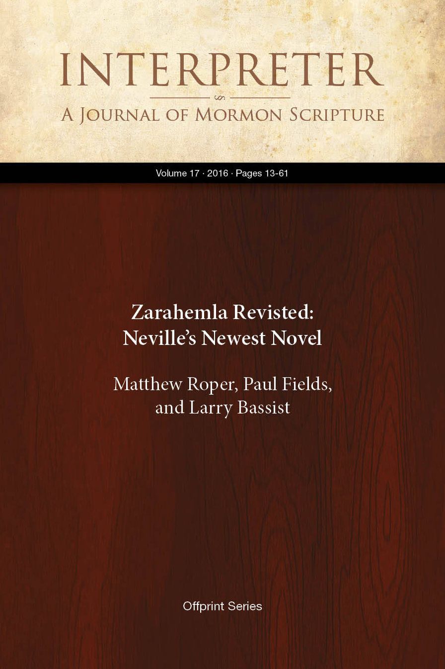 Zarahemla Revisted: Nevilles Newest Novel