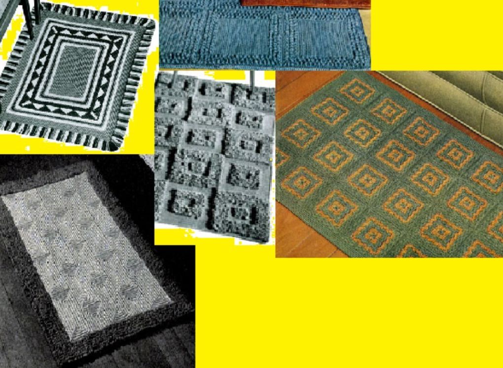 Mas patrones Crochet Vintage para alfombras ~ una alfombra de ganchillo