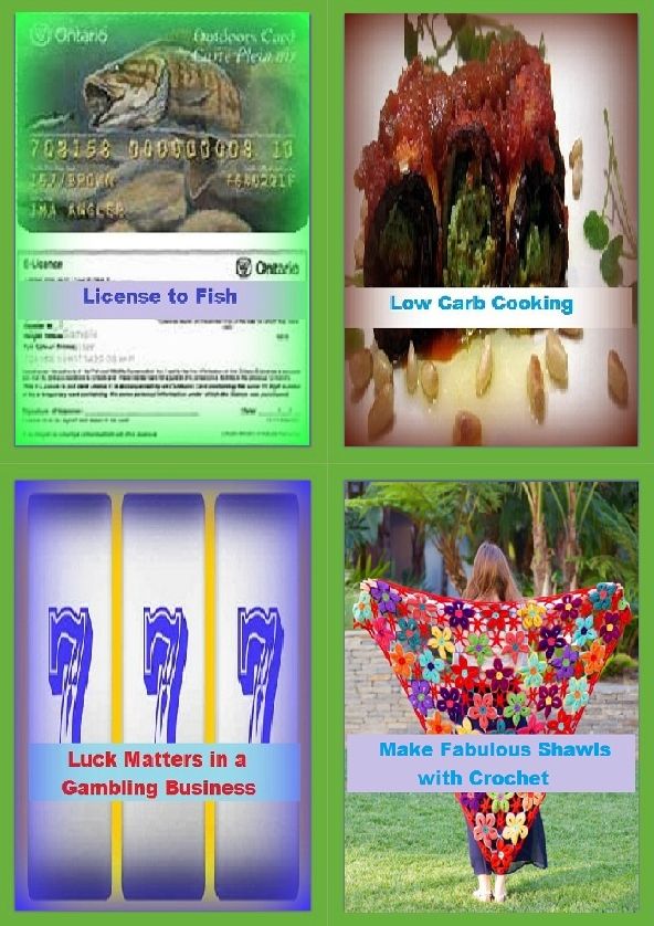 Fishing : 4 Books in 1 Bundle! Links For Fly Fishing Equipmen, Luck Matters in a Gambling Business, Make A Crochet Poncho, Microwave Cooking is the Wave of the Future