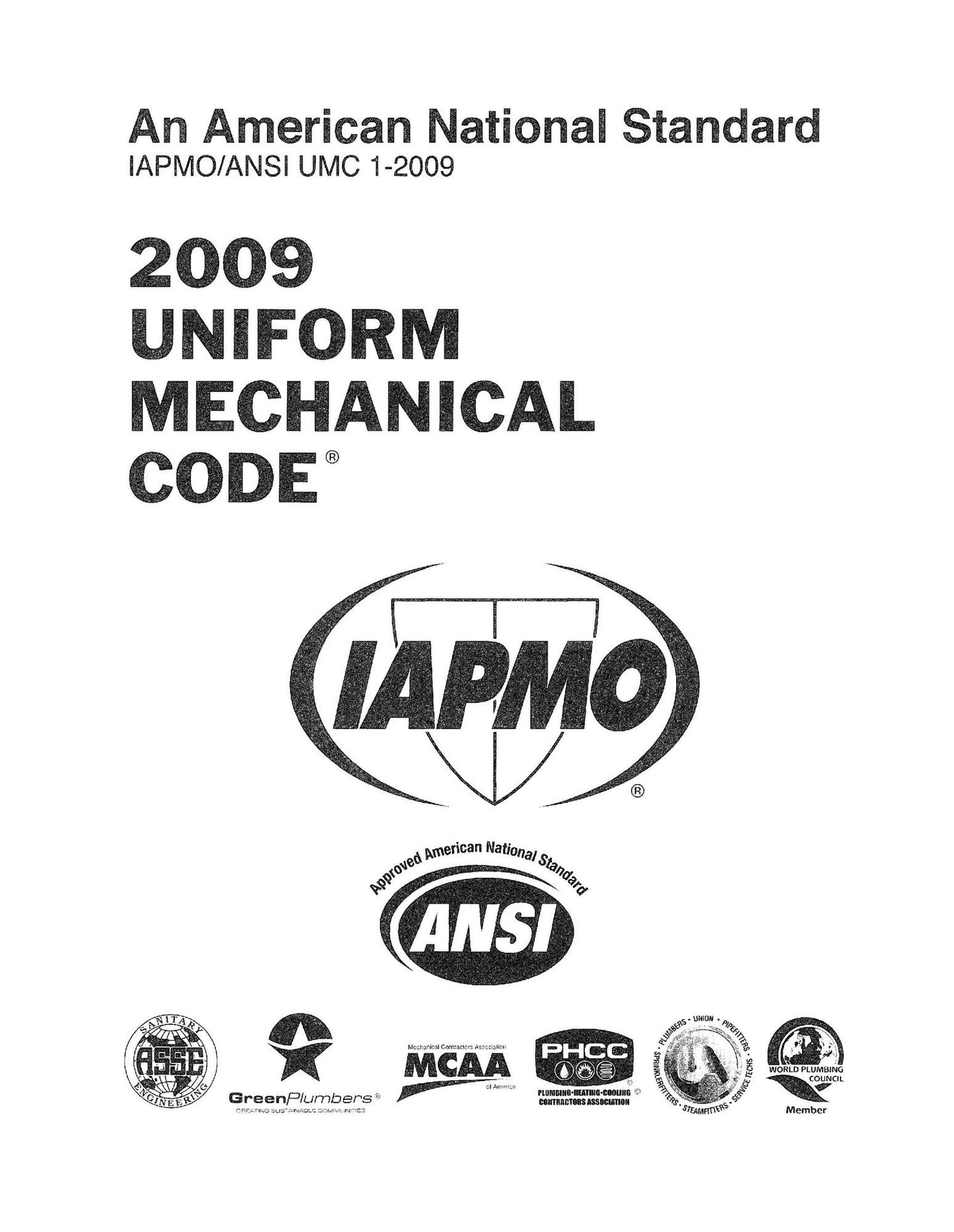 IAPMO UMC (2009): Uniform Mechanical Code