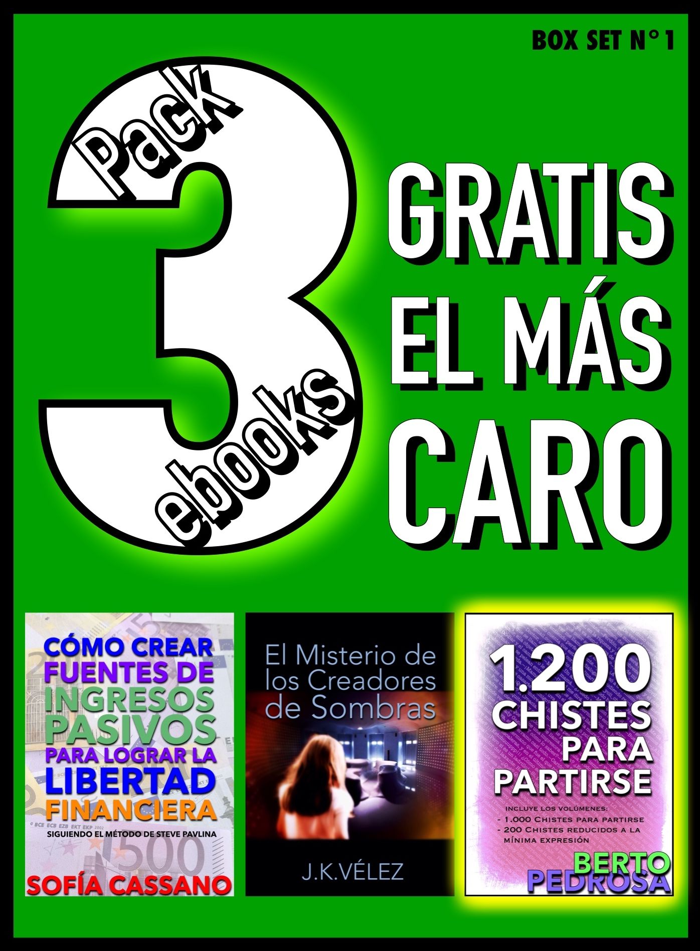 Pack 3 ebooks, Gratis el mas caro. Box Set n1