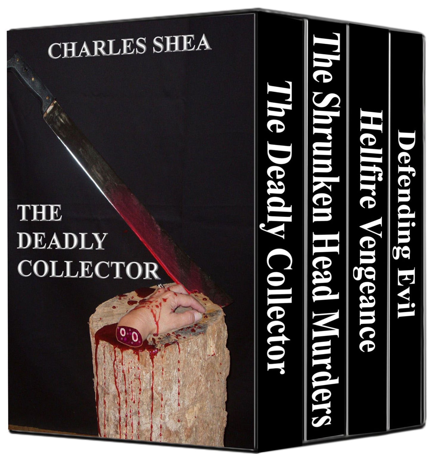 A Murder Mystery Collection (A boxed set containing: The Deadly Collector, The Shrunken Head Murders, Hellfire Vengeance, and Defending Evil)