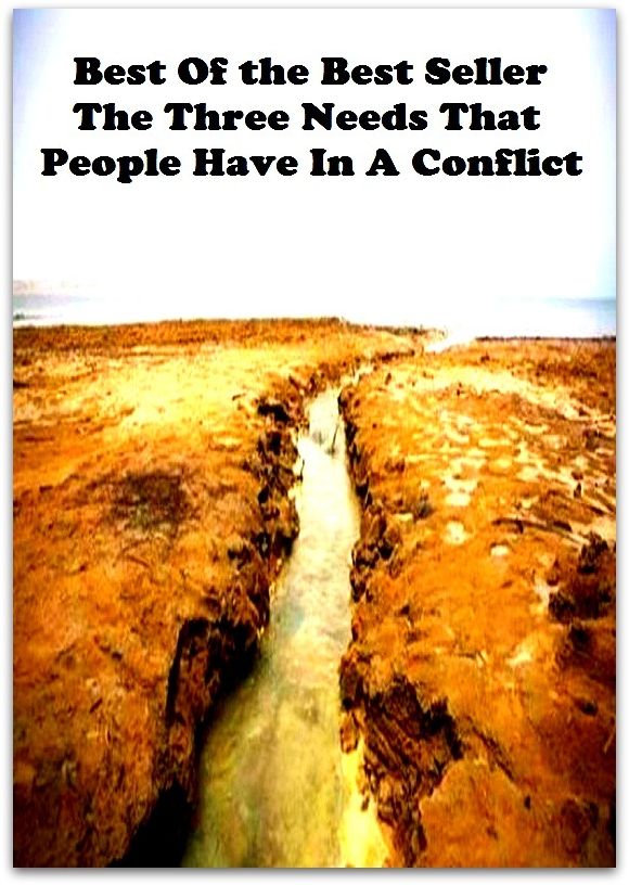 Best of the best seller The Three Needs That People Have In A Conflict(affair, marriage, exchange, communication, accord, rapport, liaison, contact, link, tie, relation )
