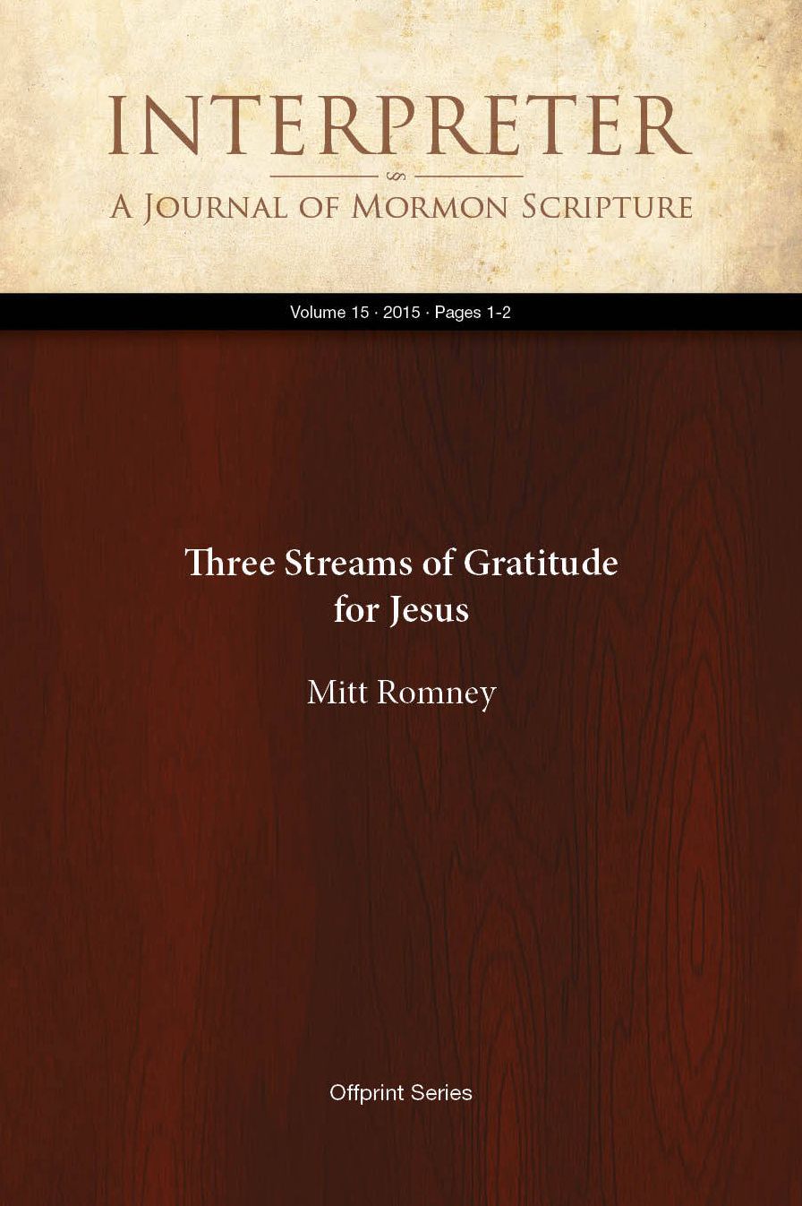 Three Streams of Gratitude for Jesus