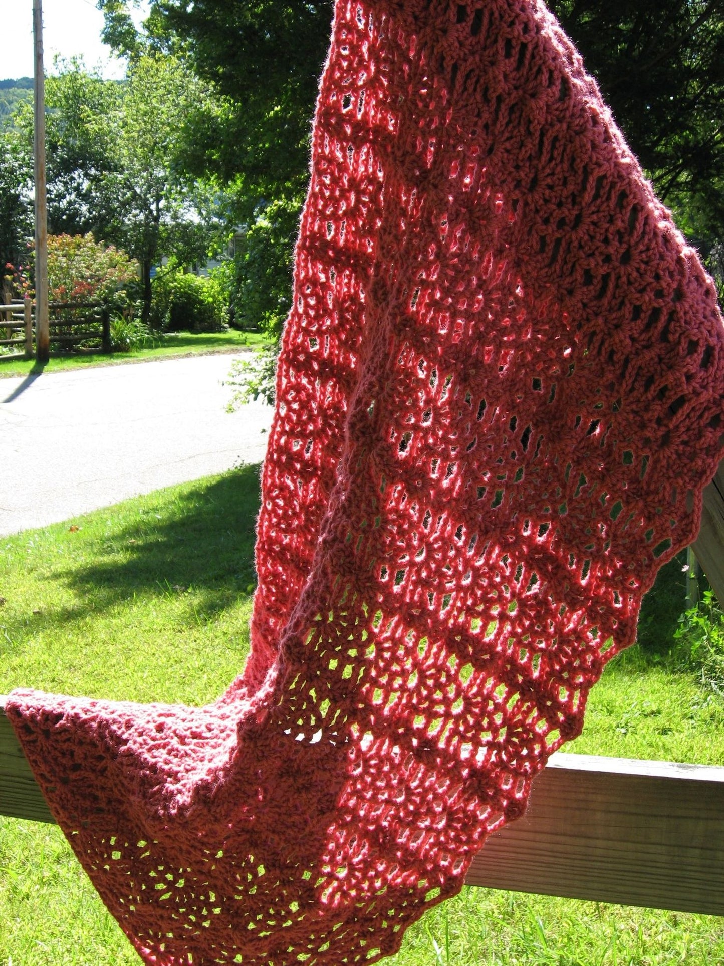 One Skein Summer Rose Wrap Crochet Pattern