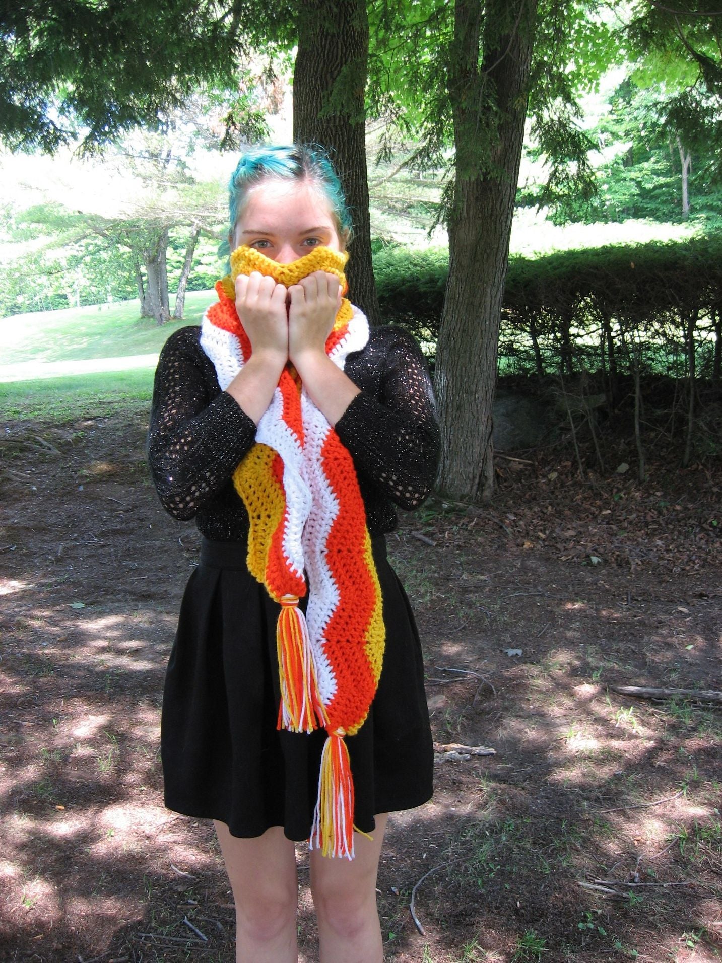 Candy Corn Scarf Crochet Pattern