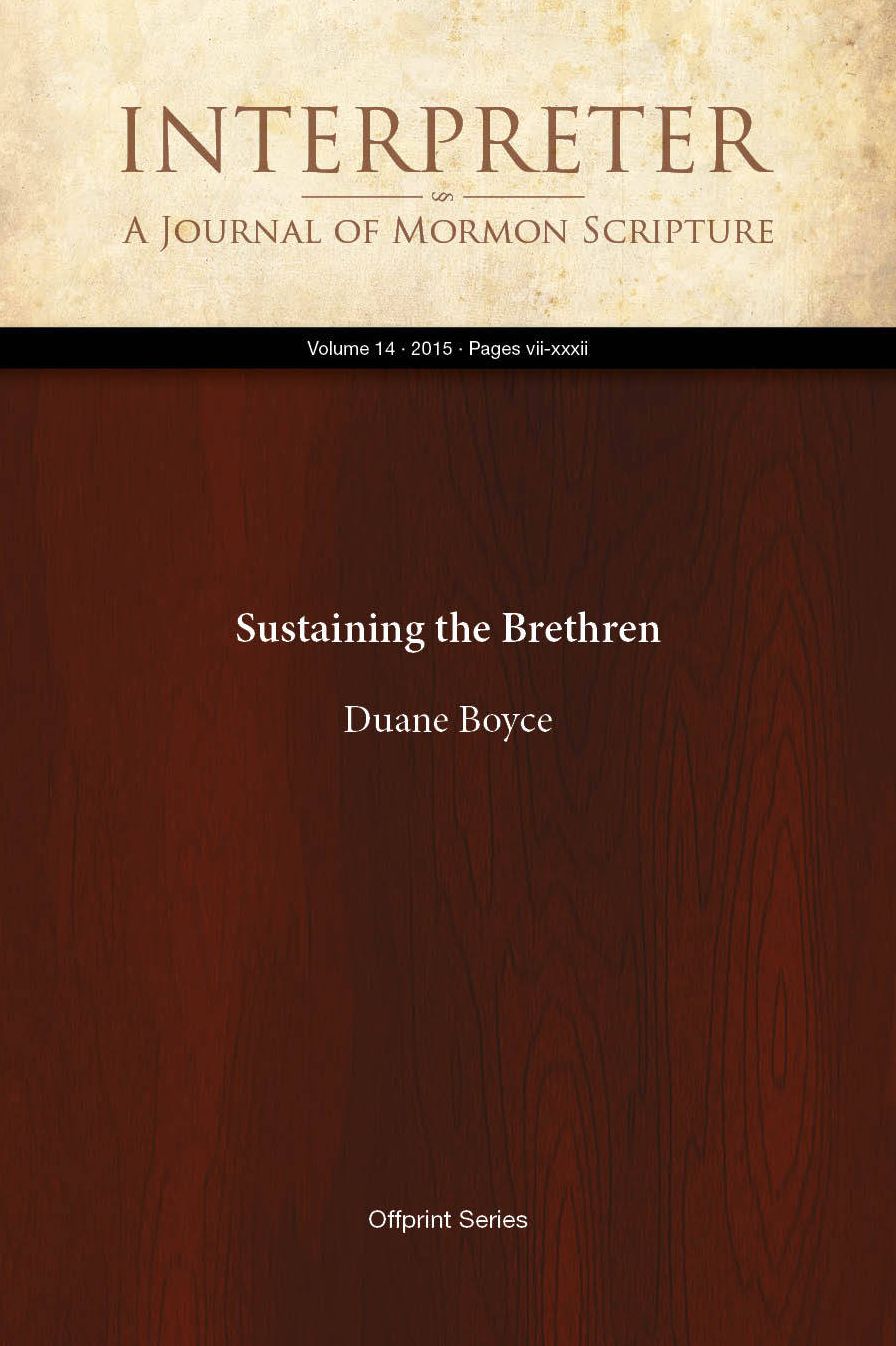 Sustaining the Brethren