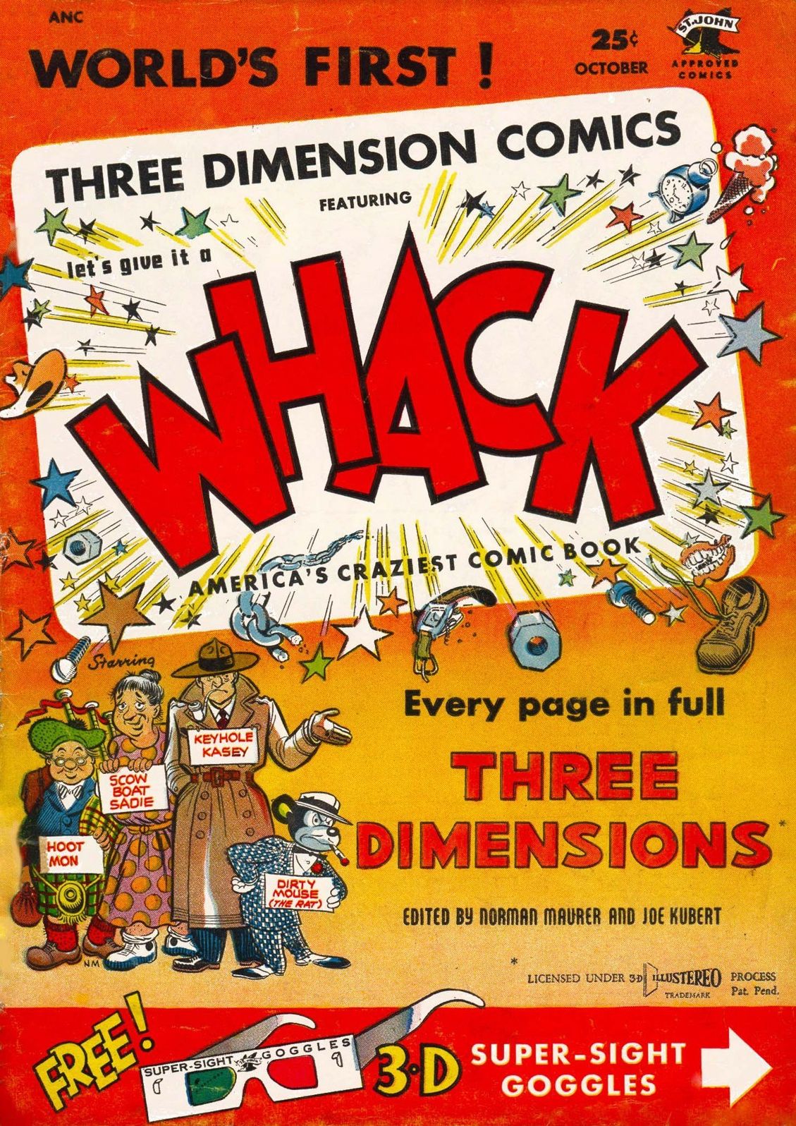 Whack Number 1 BLACK AND WHITE Humor Comic Book