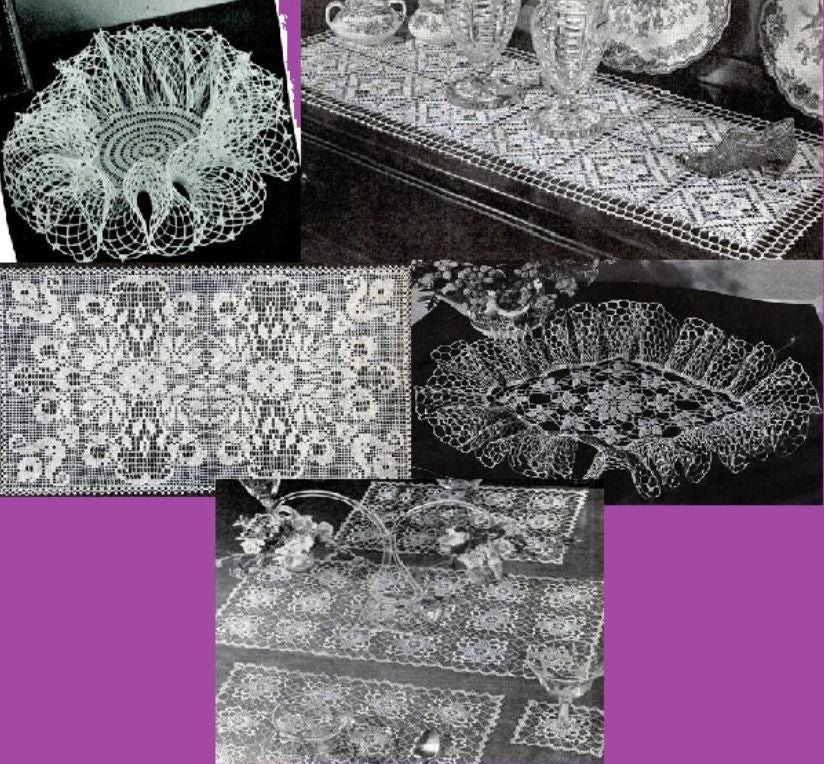 Extra Lacey, Fine Doily and Place Mat Patterns for Crochet