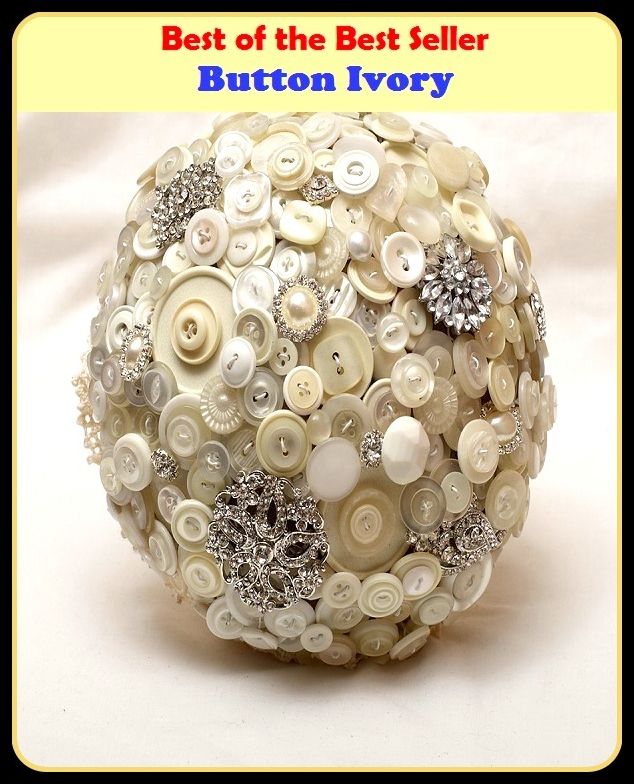 Best of the Best Sellers Button Ivory (fastener, stud, toggle, hook, catch, clasp, snap fastener, pin,switch, knob)