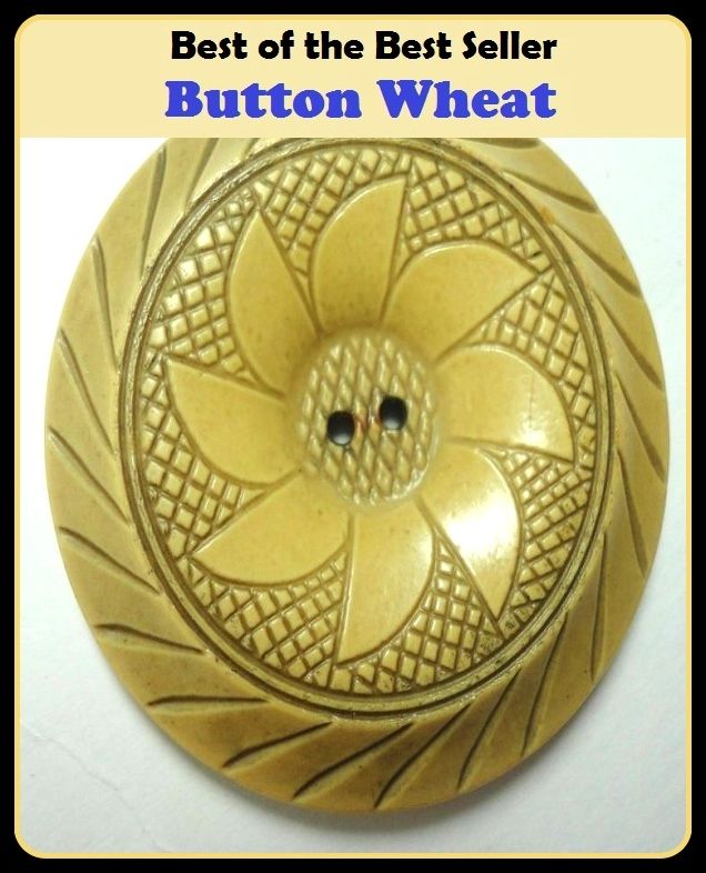 Best of the Best Sellers Button Wheat (knob, clasp, frog, catch, stud, fastening, switch, room, groove)