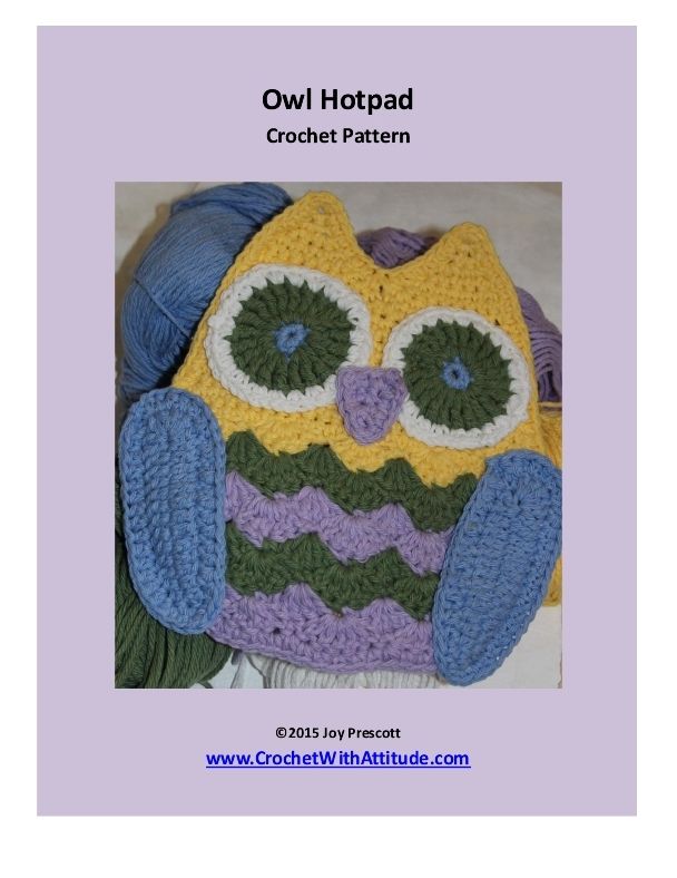 Owl Hot Pad Potholder Crochet Pattern