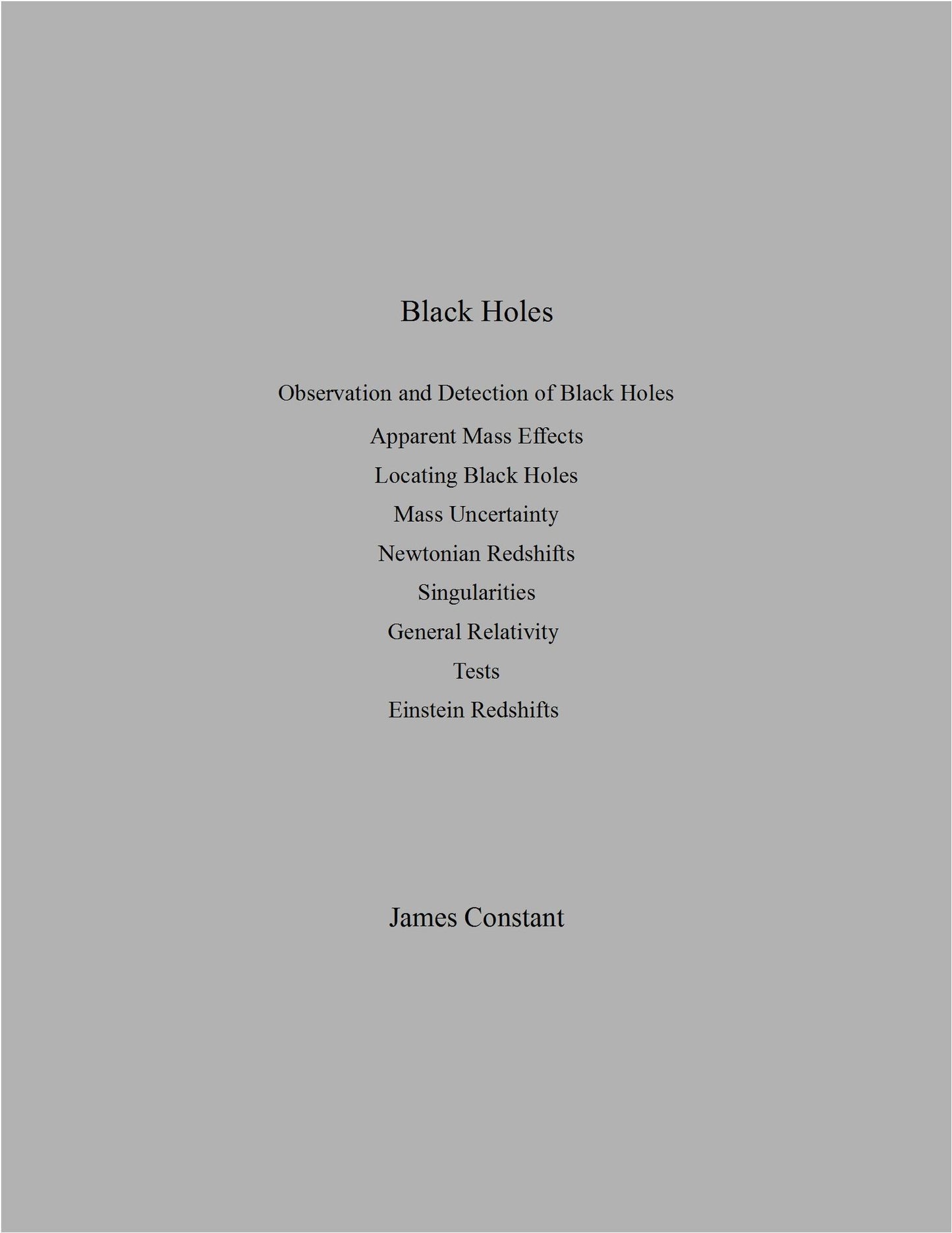Black Holes