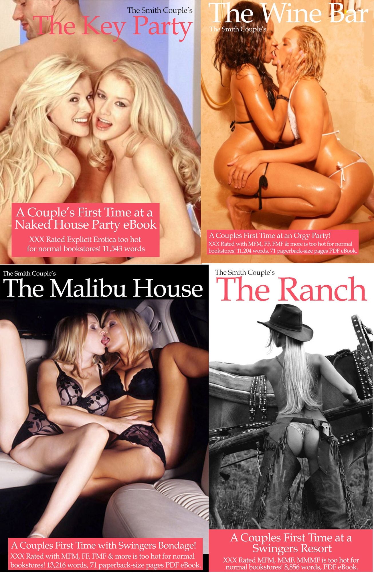 Four-Book Erotica Combo Orgy Set The Smith Couple's Explicit Stories
