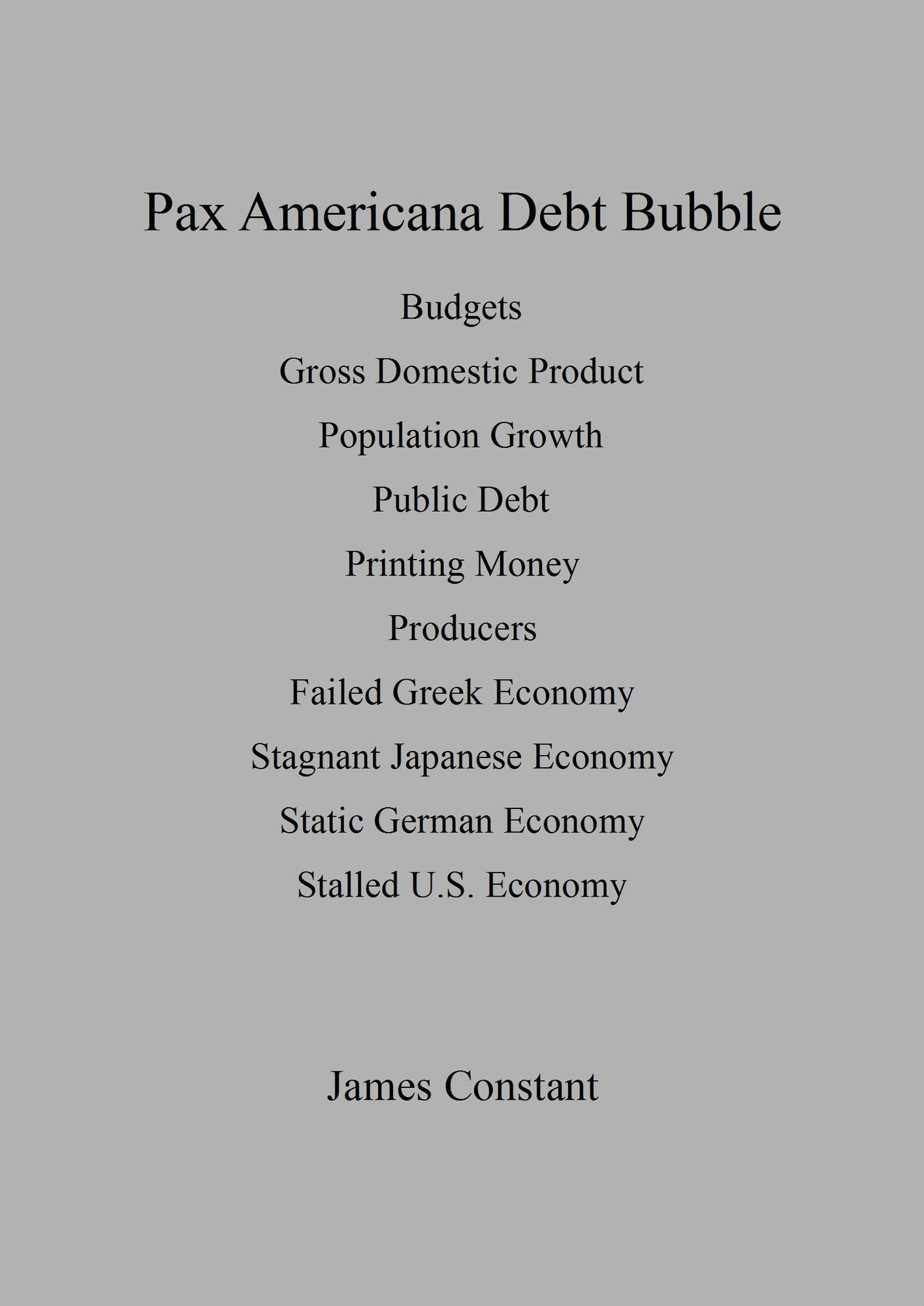 Pax Americana Debt Bubble