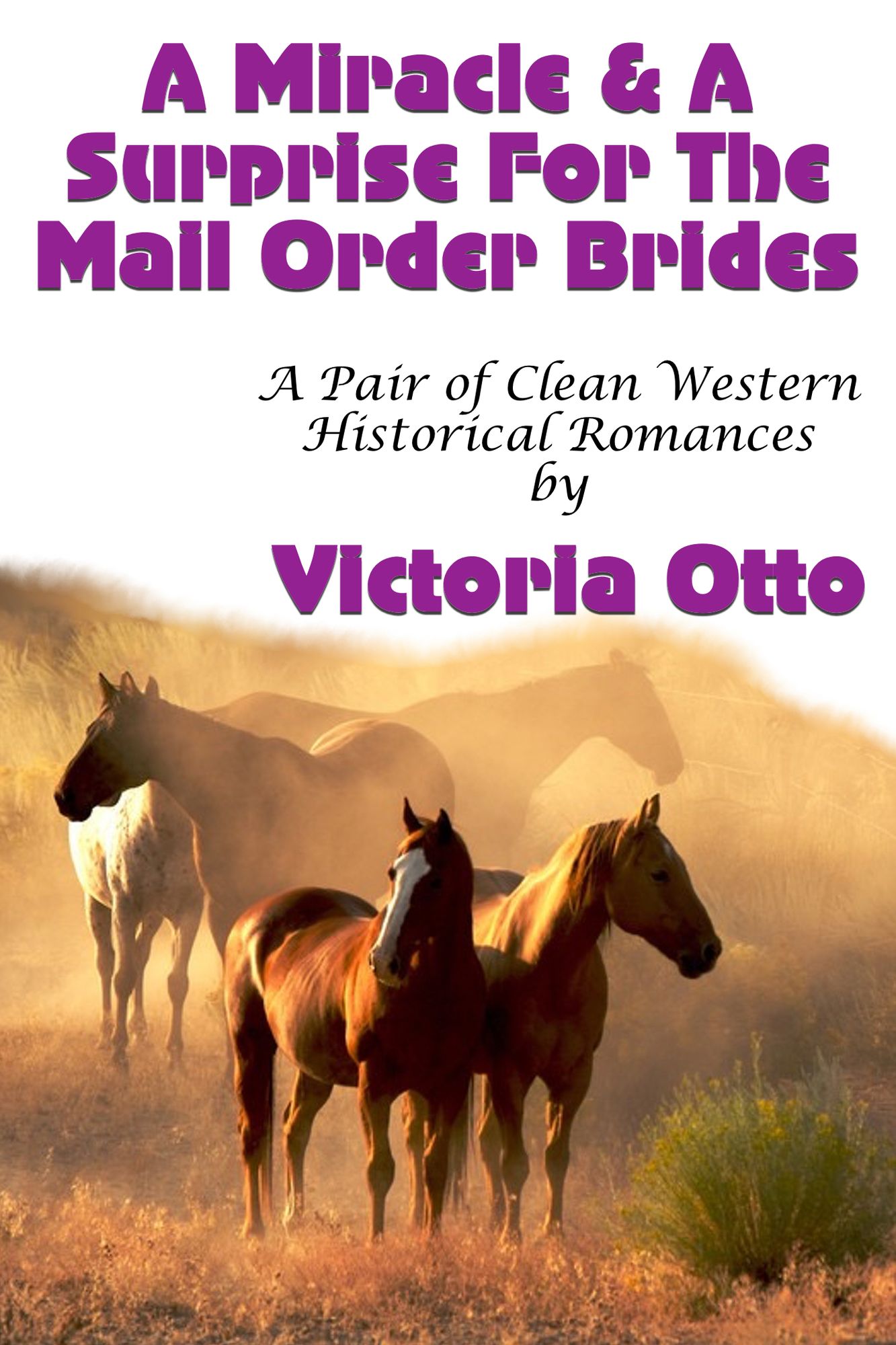A Miracle & A Surprise For The Mail Order Brides (A Pair of Clean Western Historical Romances)
