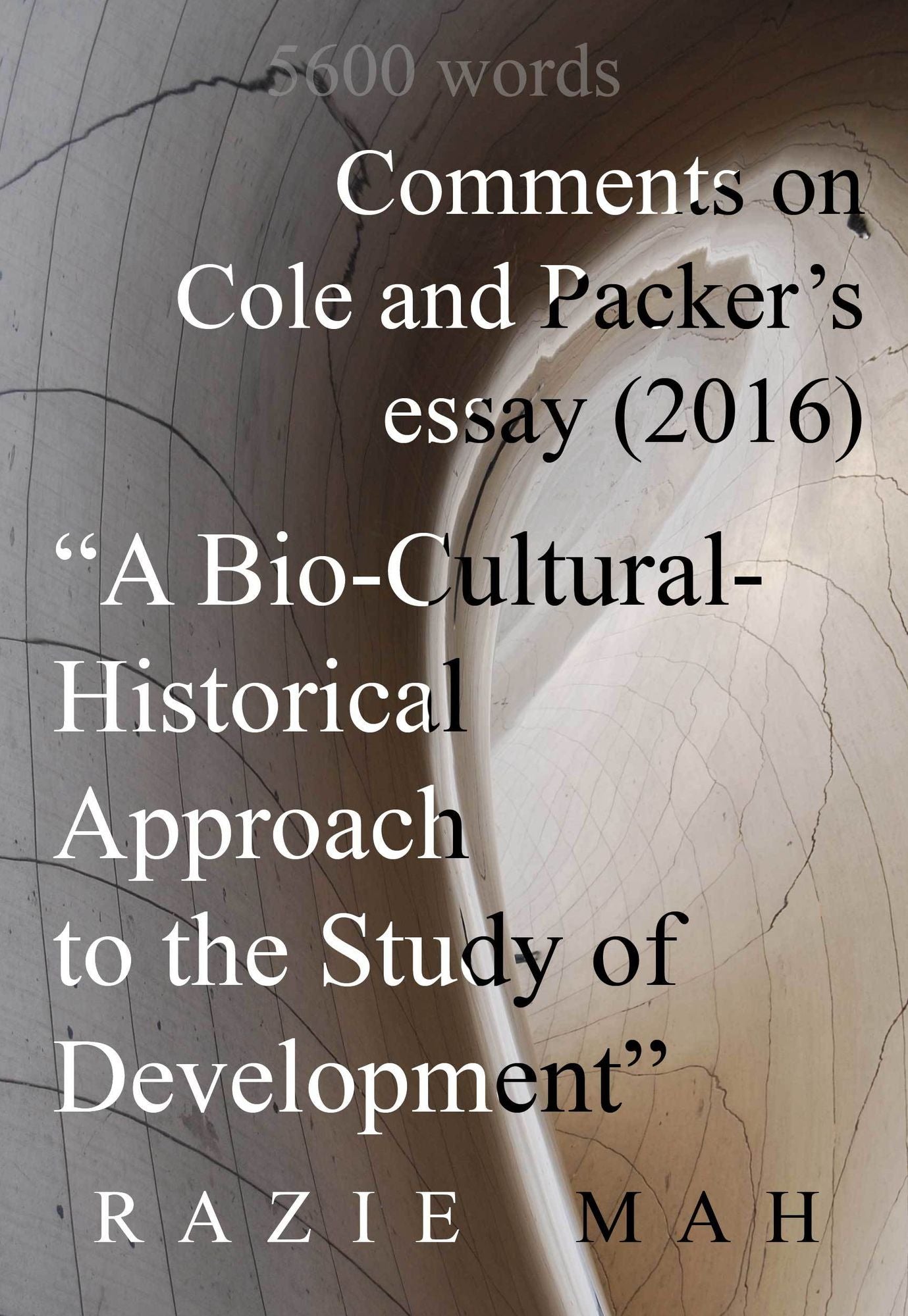 Comments on "A Bio-Cultural-Historical Approach to the Study of Development (2016)"