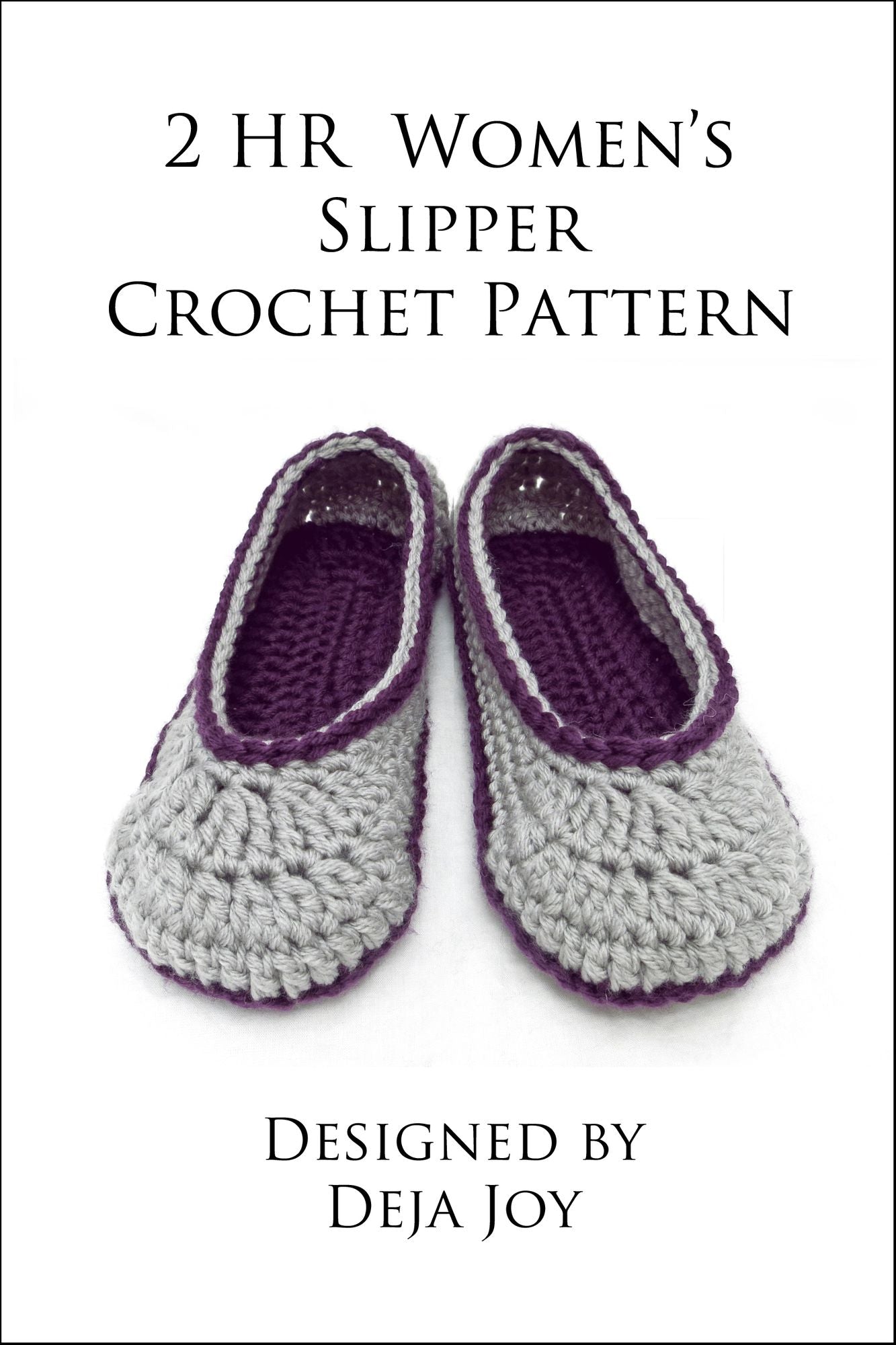 2 Hour Women's Slipper Crochet Pattern