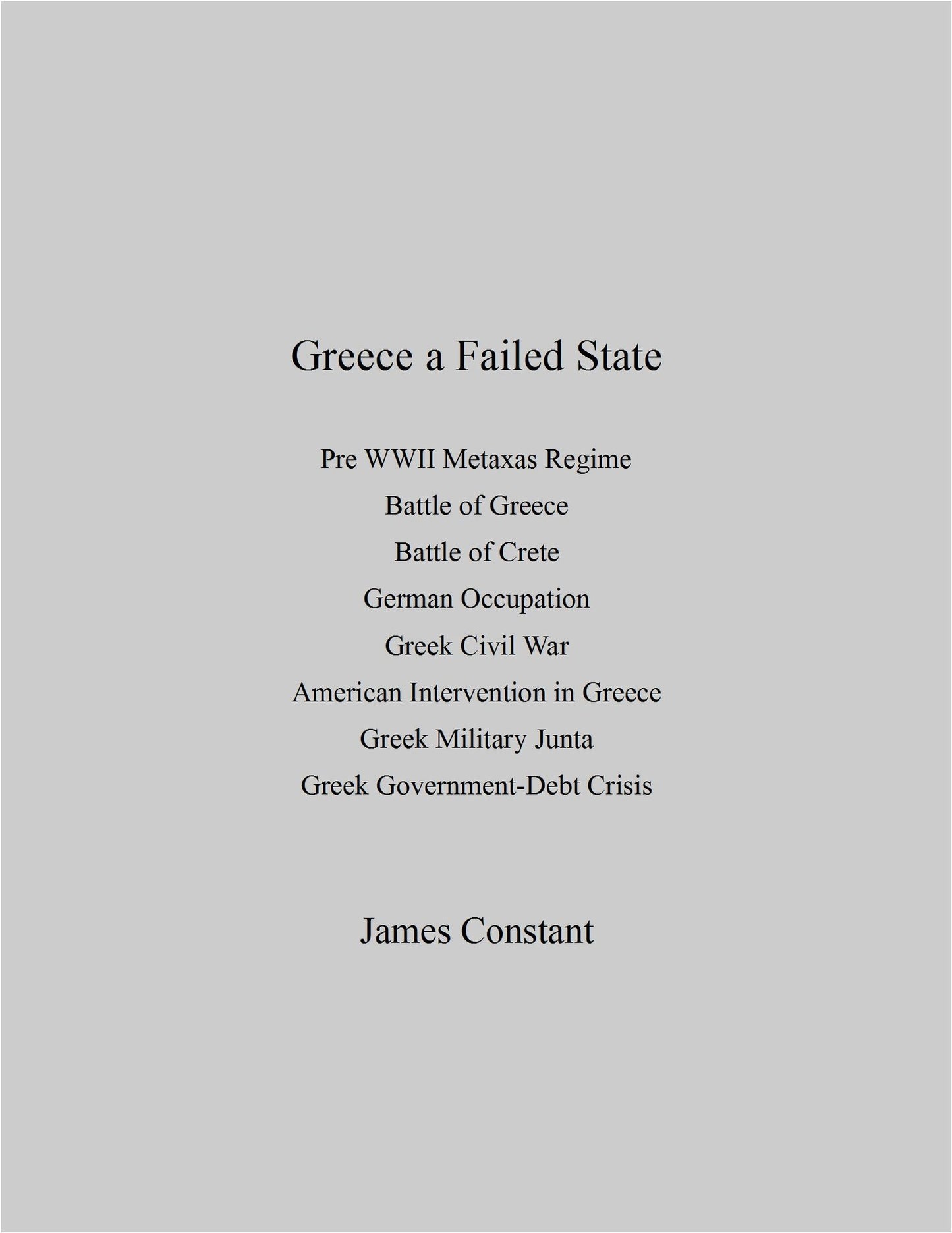 Greece a Failed State
