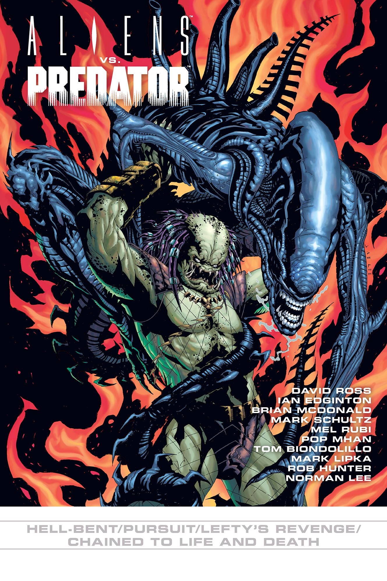 Aliens vs. Predator: Hell-bent/Pursuit/Lefty's Revenge/Chained to Live & Death (Short Stories)