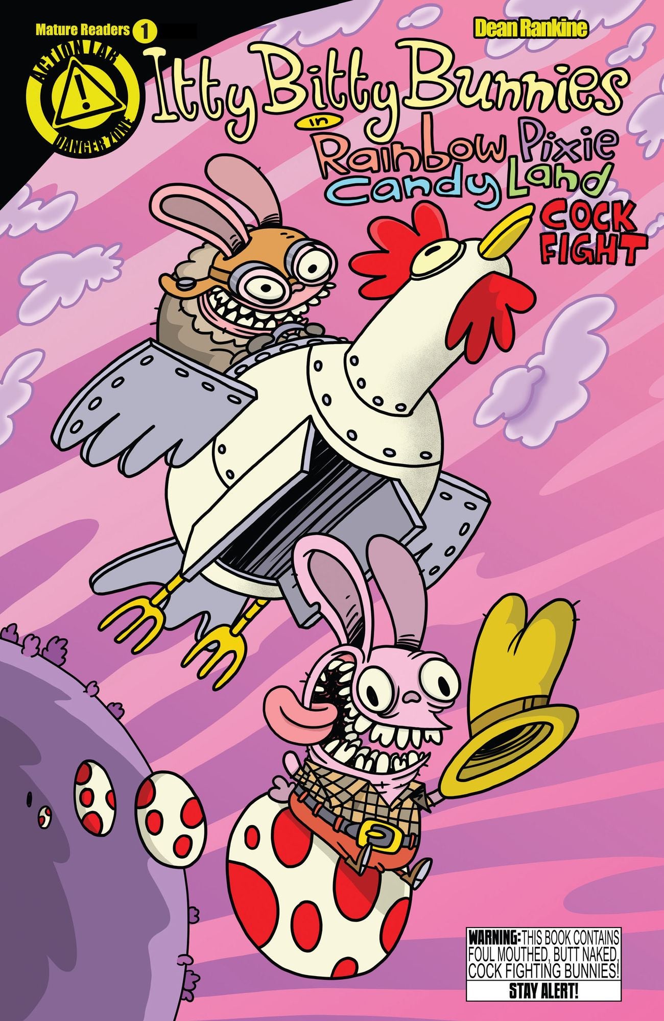 Itty Bitty Bunnies in Rainbow Pixie Candy Land #3: Cock Fight