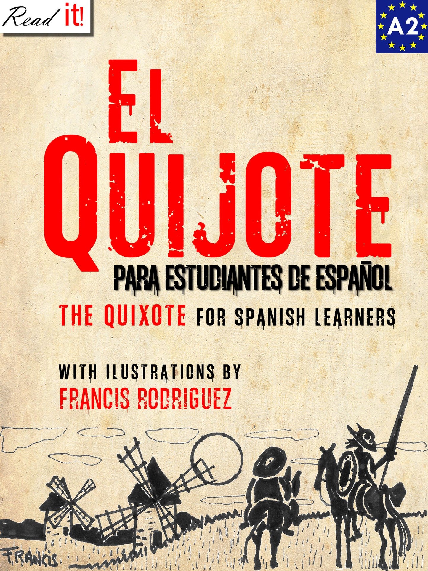El Quijote para estudiantes de español. Libro de lectura Nivel A2. Principiantes.