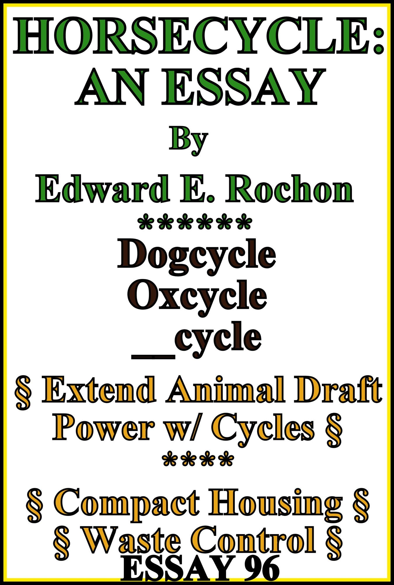Horsecycle: An Essay