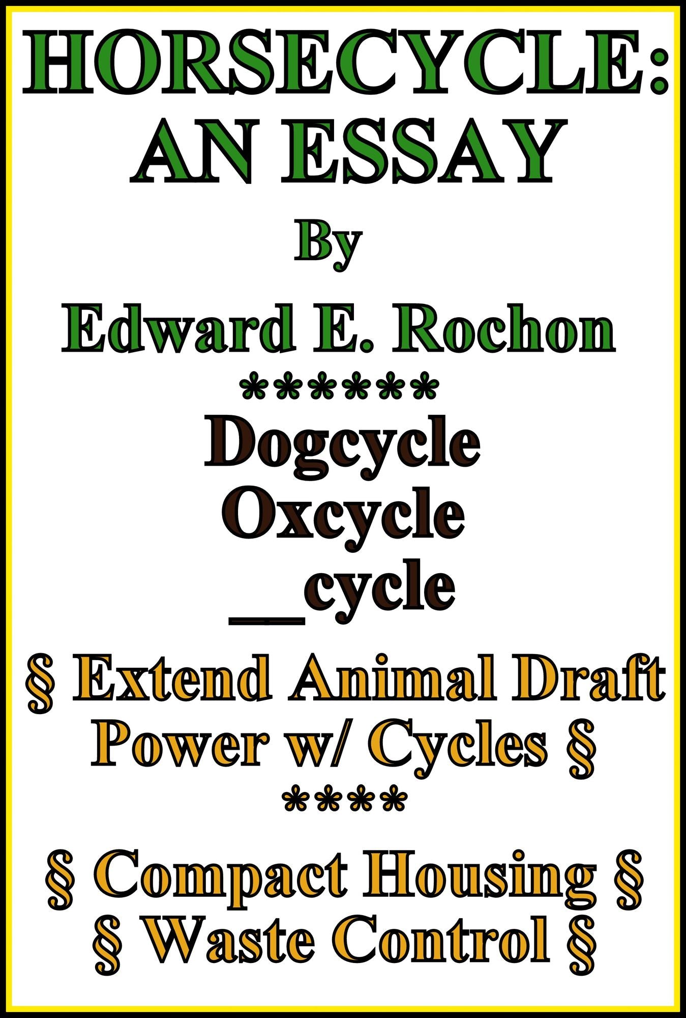 Horsecycle: An Essay