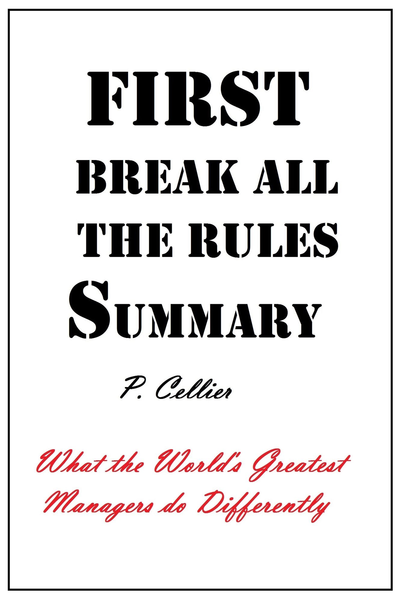 First Break All the Rules Summary