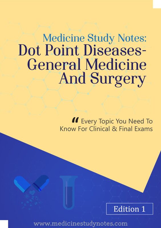 Medicine Study Notes: Dot Point Diseases- General Medicine and Surgery
