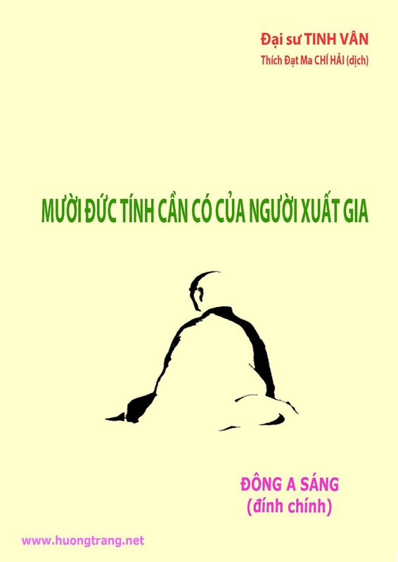 Muoi duc tinh can co cua nguoi xuat gia.