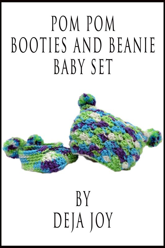 Pom Pom Booties and Beanie Baby Set