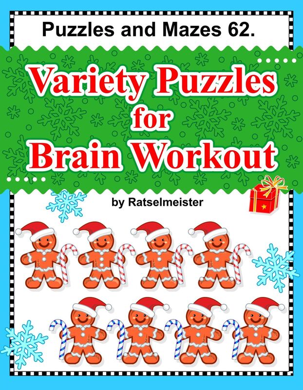 Puzzles and Mazes 62. Variety Puzzles for Brain Workout.