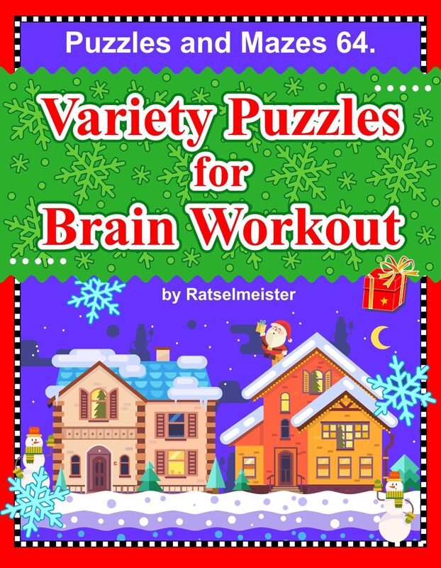 Puzzles and Mazes 64. Variety Puzzles for Brain Workout.