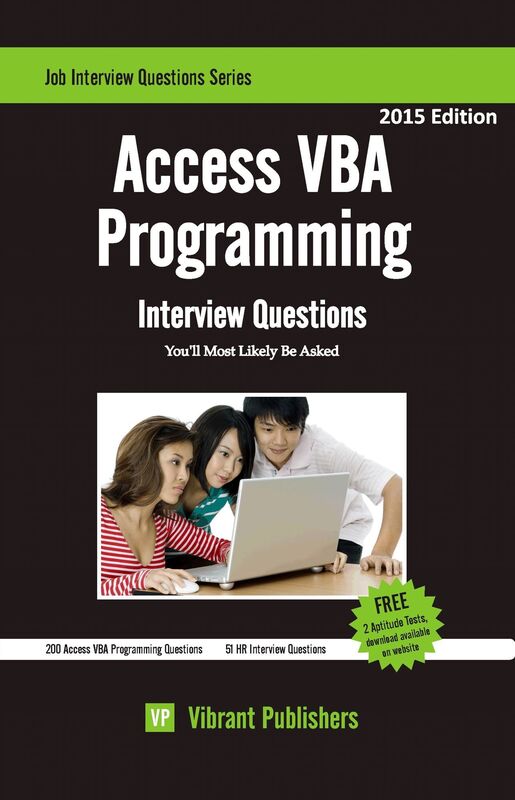 Access VBA Programming Interview Questions You'll Most Likely Be Asked