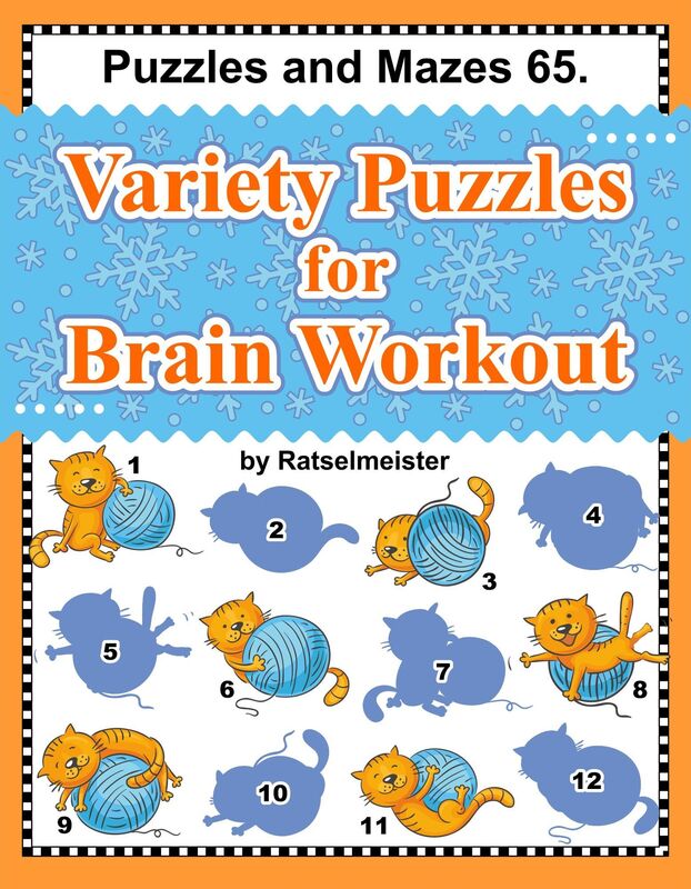 Puzzles and Mazes 65. Variety Puzzles for Brain Workout.